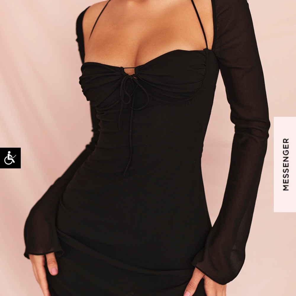 House of CB Babydoll Dress Black Small